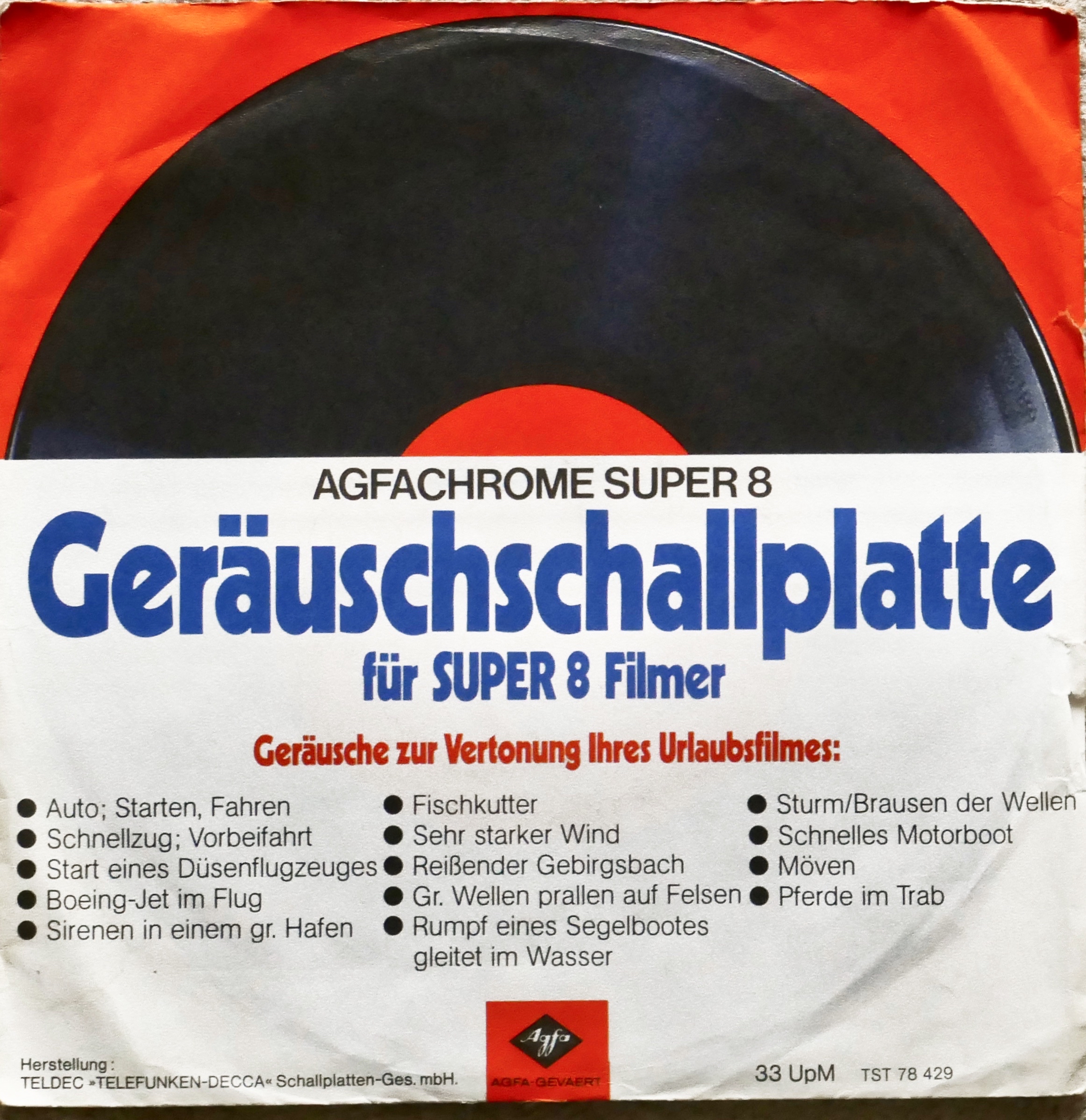 Geräuschschallplatte – Reminiszens aus den Zeiten des Super 8 Filmens